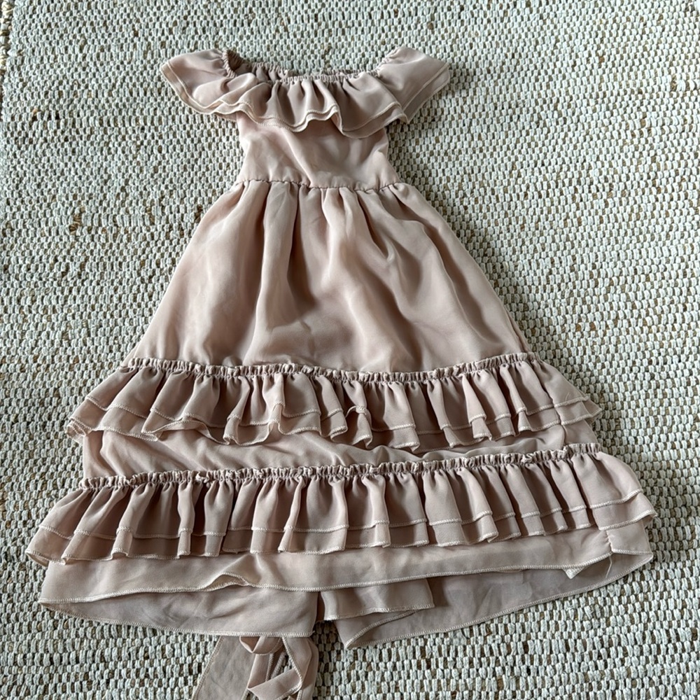Baileys Blossoms long ruffle dress